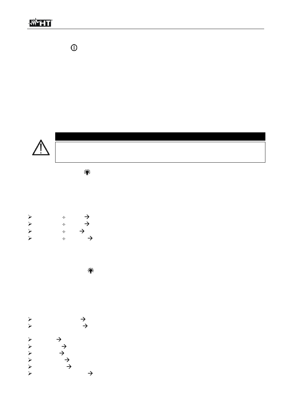 Attention | HT instruments HT8051 User Manual | Page 61 / 74