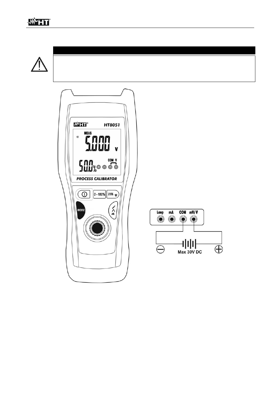 Attention | HT instruments HT8051 User Manual | Page 63 / 74