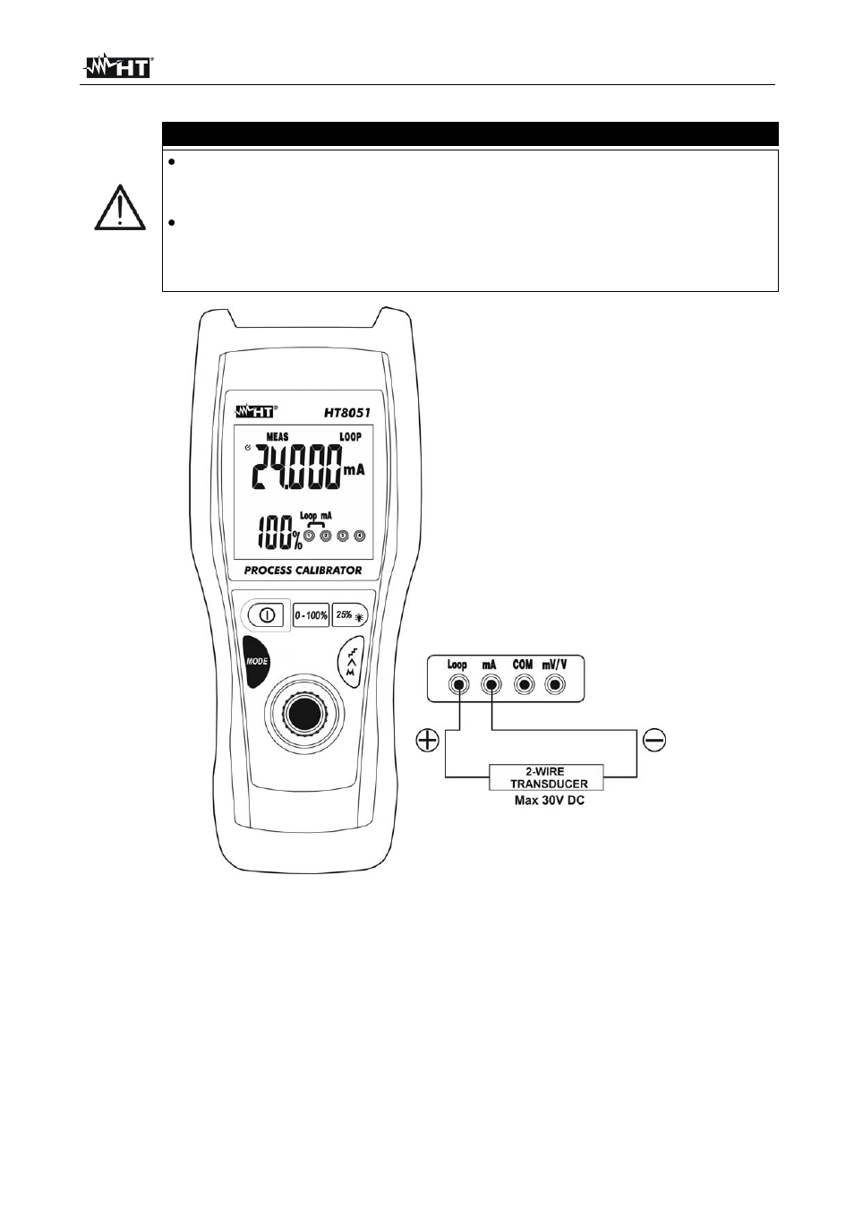 Attention | HT instruments HT8051 User Manual | Page 67 / 74