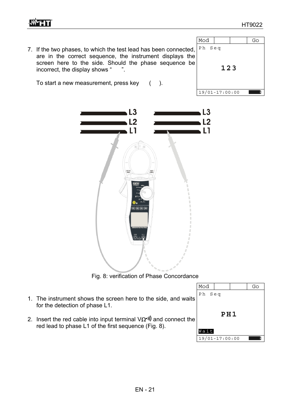 P h 1 | HT instruments HT9022 User Manual | Page 23 / 56