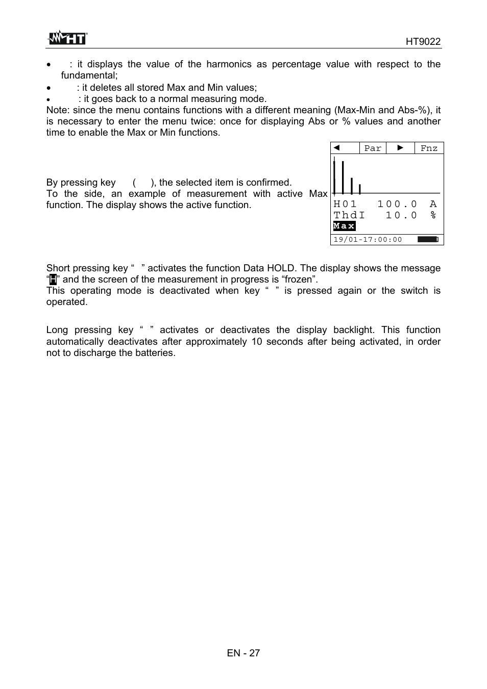 HT instruments HT9022 User Manual | Page 29 / 56