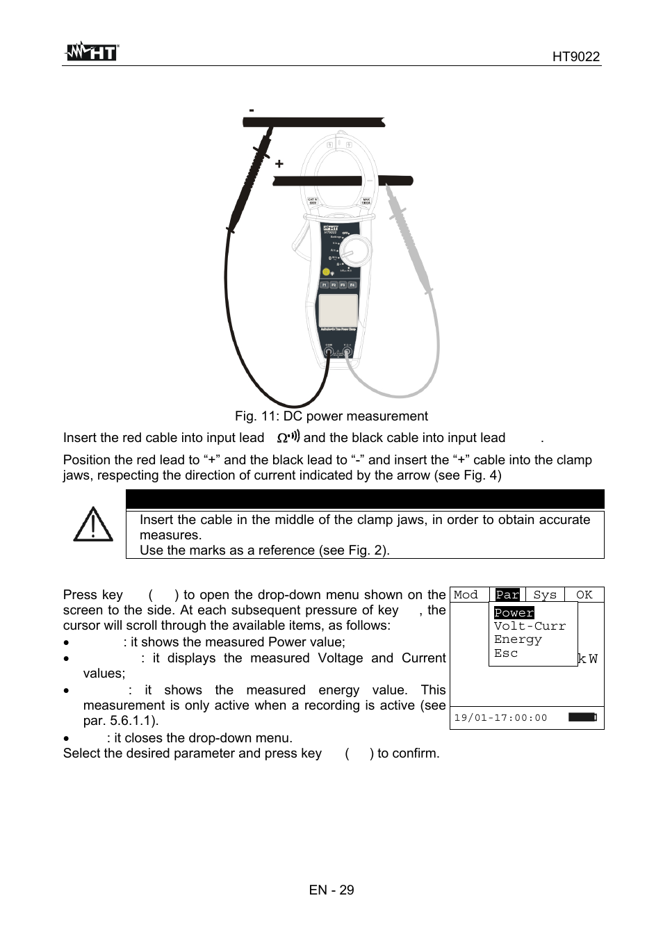 Attenzione | HT instruments HT9022 User Manual | Page 31 / 56