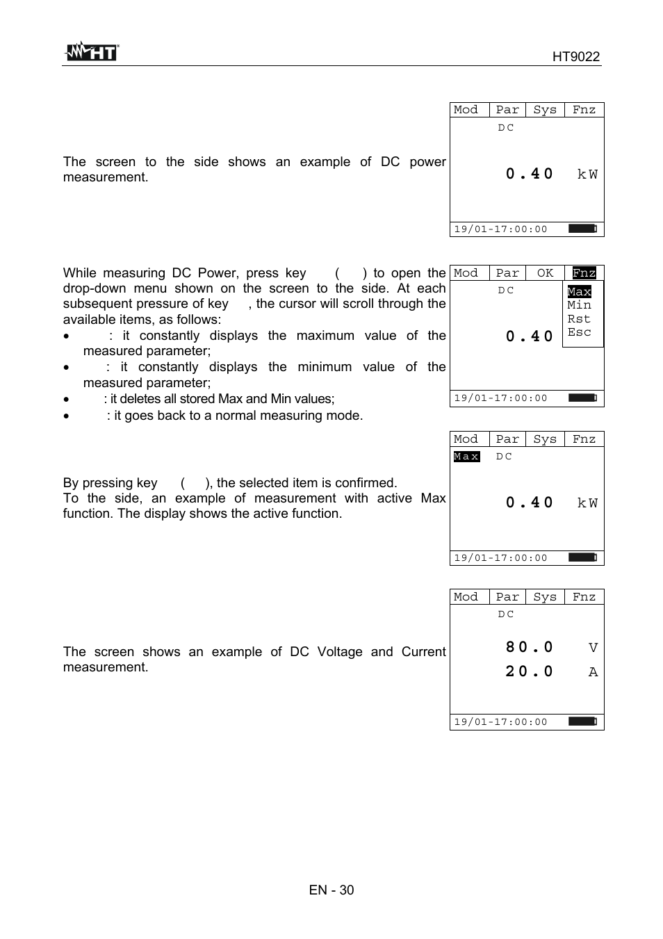 HT instruments HT9022 User Manual | Page 32 / 56