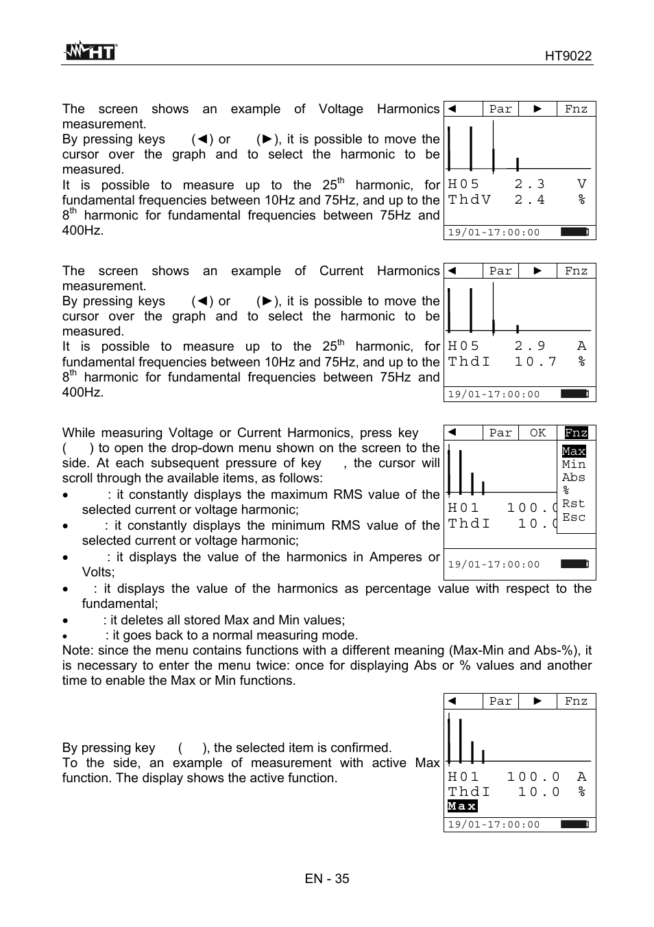 HT instruments HT9022 User Manual | Page 37 / 56