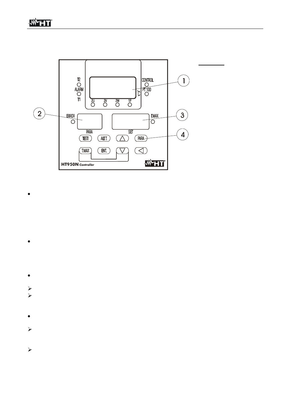 Operating instructions | HT instruments HT950N User Manual | Page 5 / 17