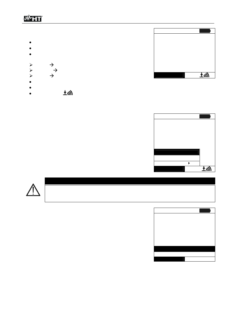 Caution | HT instruments SOLAR I-V User Manual | Page 46 / 76