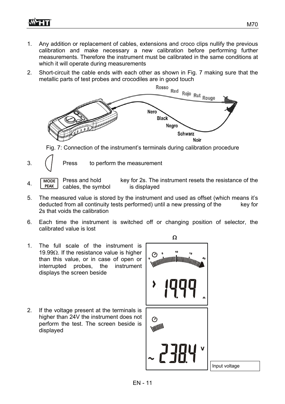 HT instruments M70 User Manual | Page 12 / 18