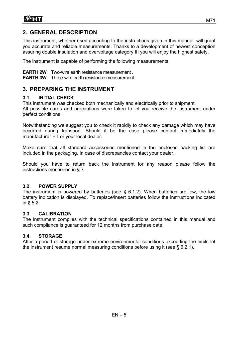 HT instruments M71 User Manual | Page 6 / 26