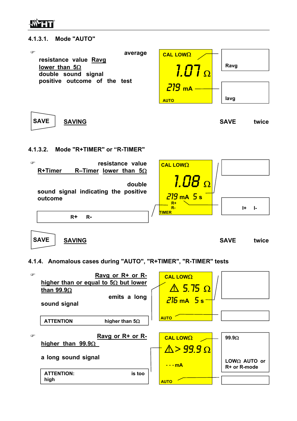 O 5.75, O> 99.9 | HT instruments MACROTEST 5035 User Manual | Page 14 / 80