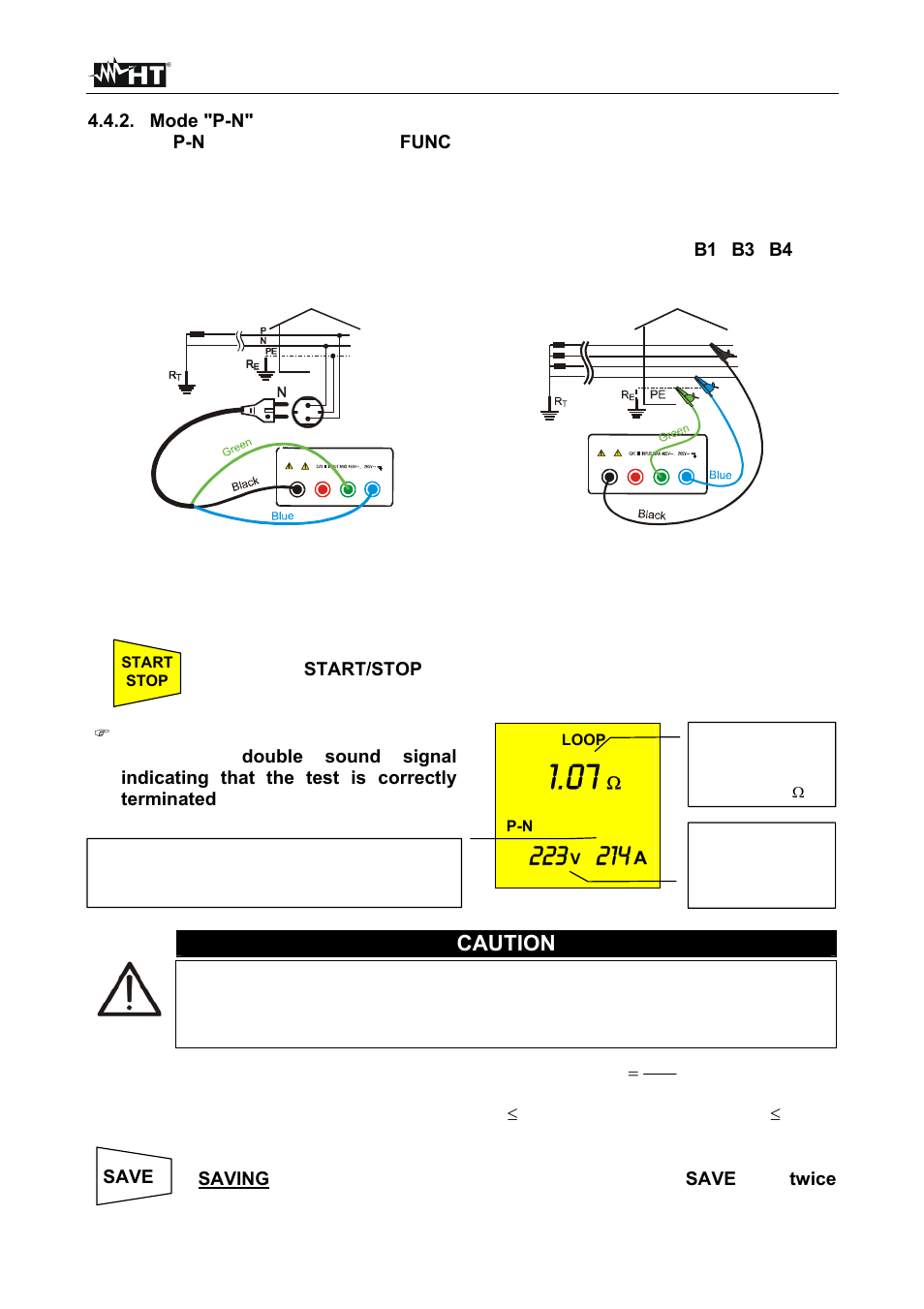 Caution | HT instruments MACROTEST 5035 User Manual | Page 32 / 80