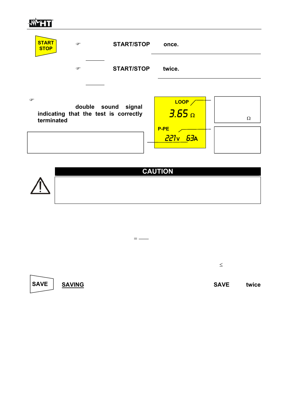 Caution | HT instruments MACROTEST 5035 User Manual | Page 35 / 80