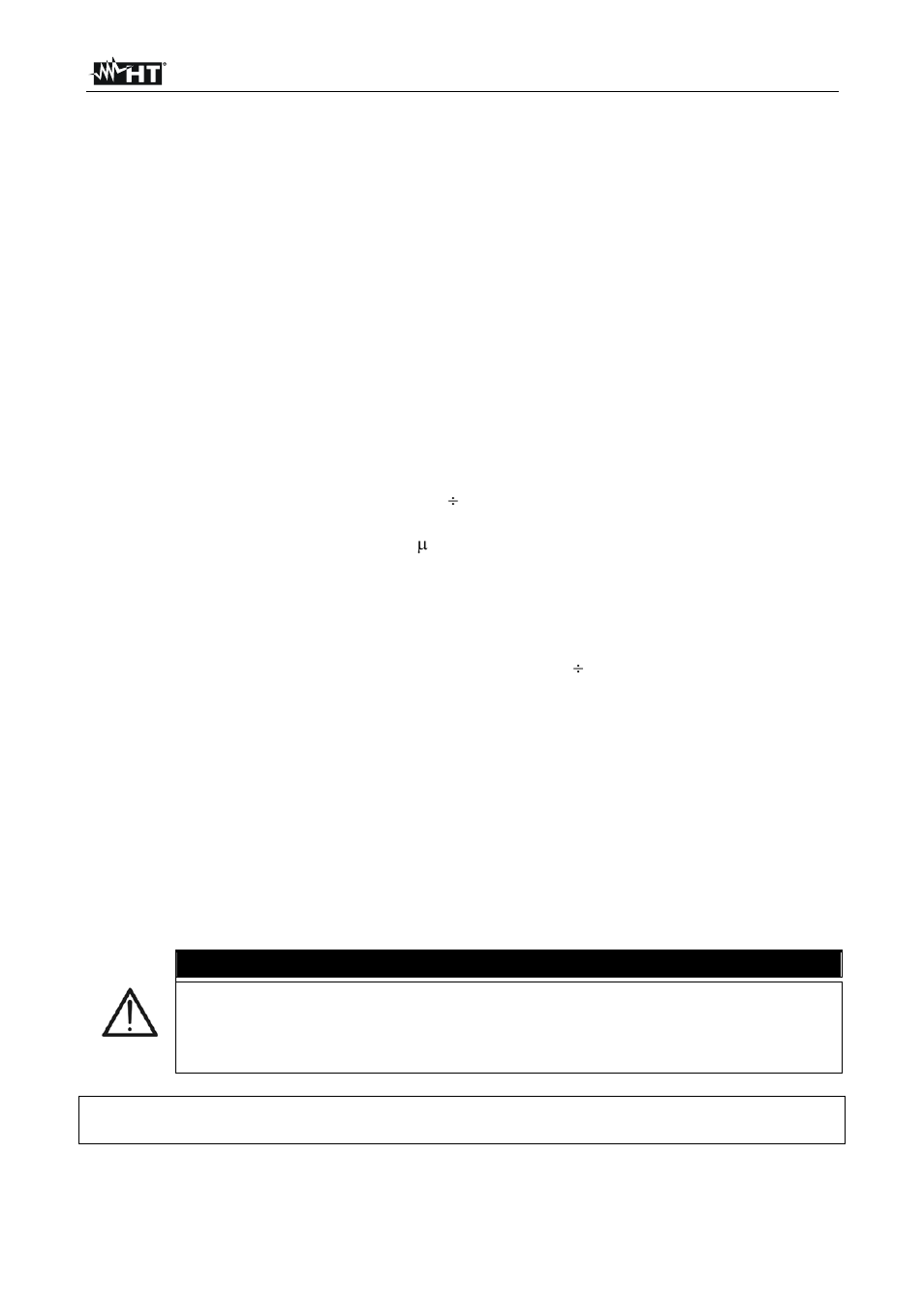 Attention | HT instruments MPP300 User Manual | Page 109 / 114