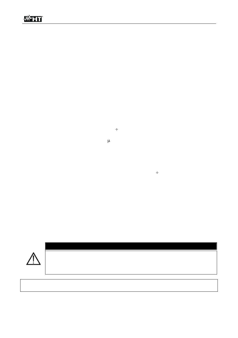 Caution | HT instruments MPP300 User Manual | Page 25 / 114