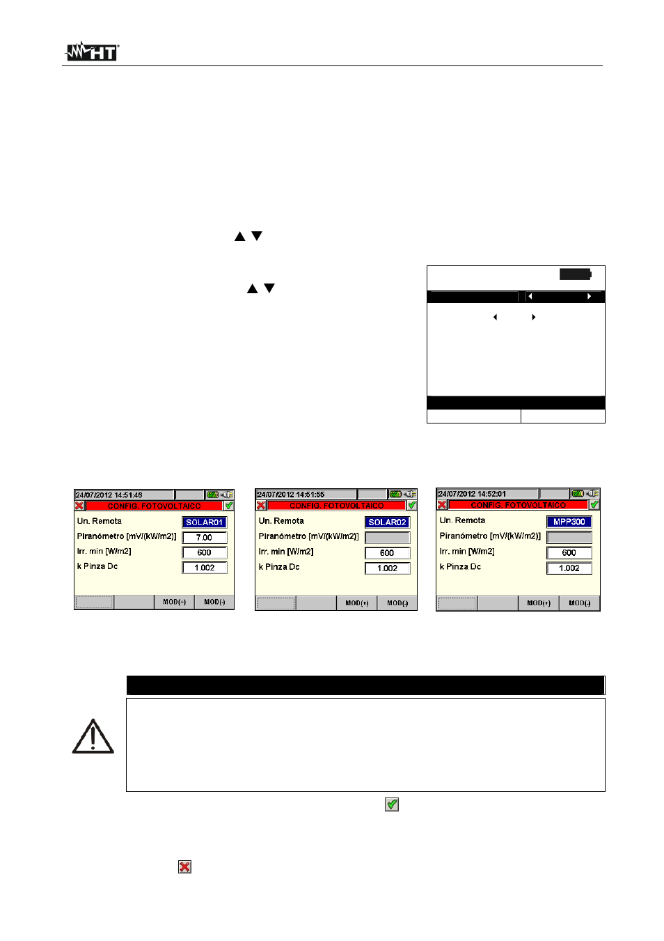 Programación instrumentos master, Atención | HT instruments MPP300 User Manual | Page 38 / 114