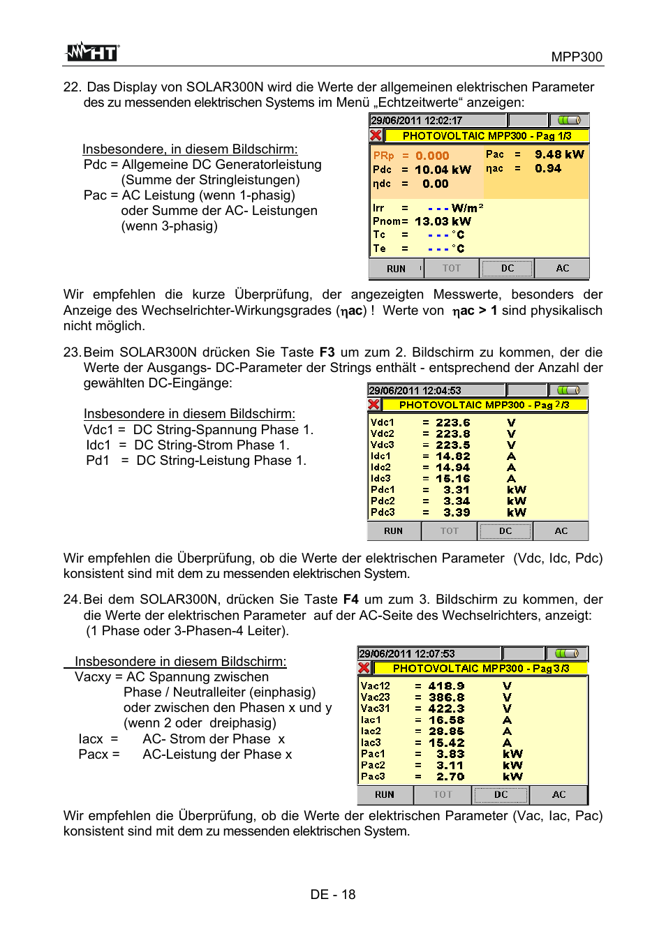 HT instruments MPP300 User Manual | Page 76 / 114