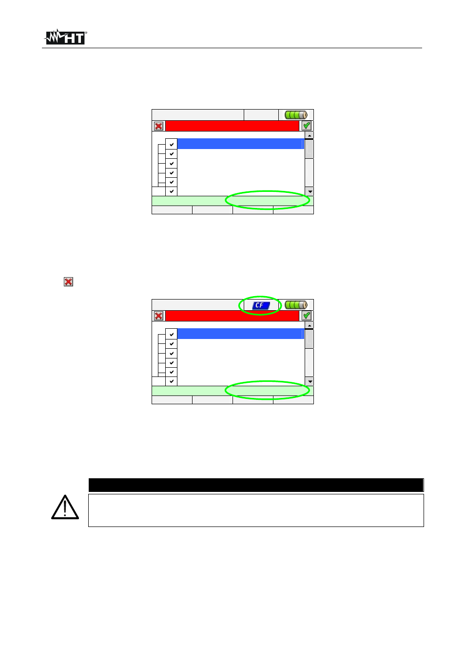 Caution | HT instruments PQA824 User Manual | Page 118 / 144