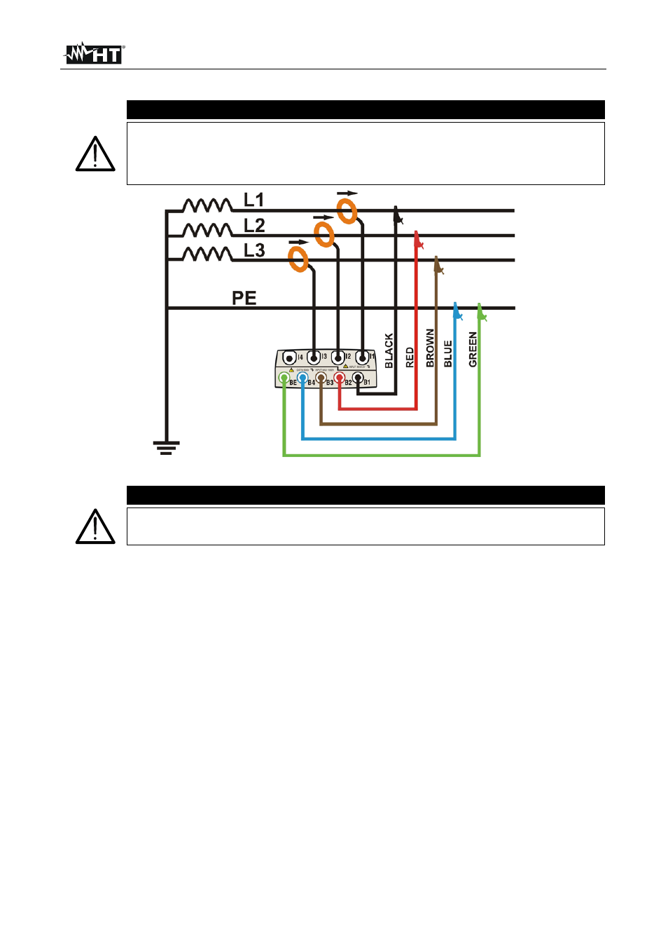 Caution | HT instruments PQA824 User Manual | Page 123 / 144