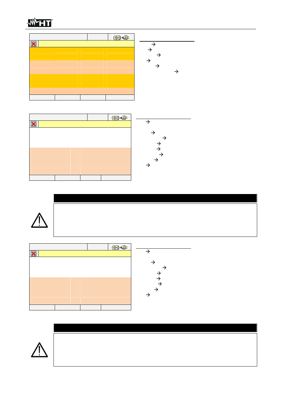 Caution | HT instruments PQA824 User Manual | Page 21 / 144