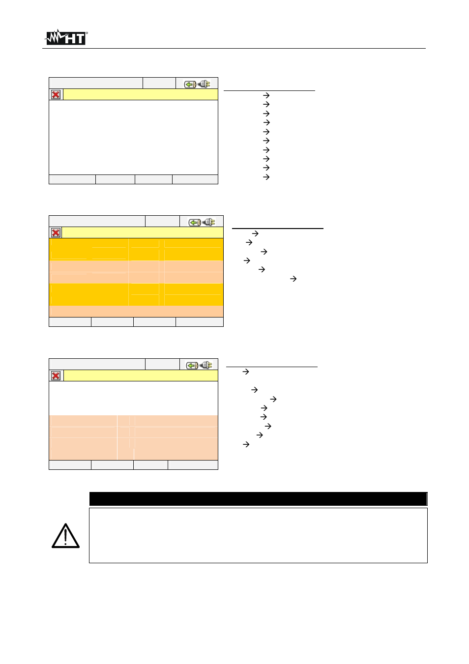 Caution | HT instruments PQA824 User Manual | Page 27 / 144