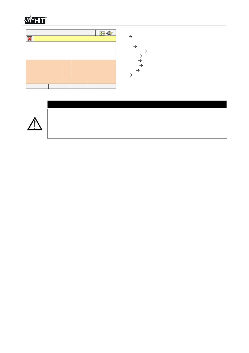 Caution | HT instruments PQA824 User Manual | Page 28 / 144