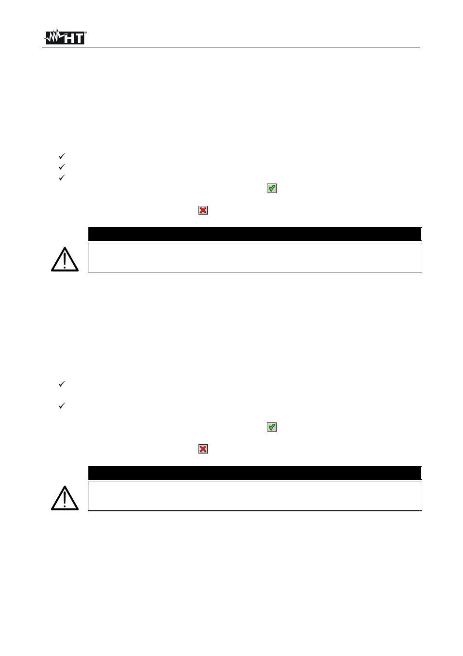 Caution | HT instruments PQA824 User Manual | Page 44 / 144