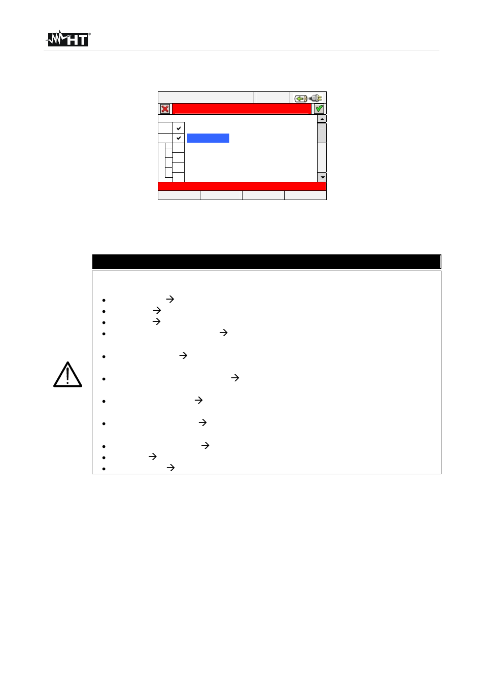 Caution | HT instruments PQA824 User Manual | Page 50 / 144