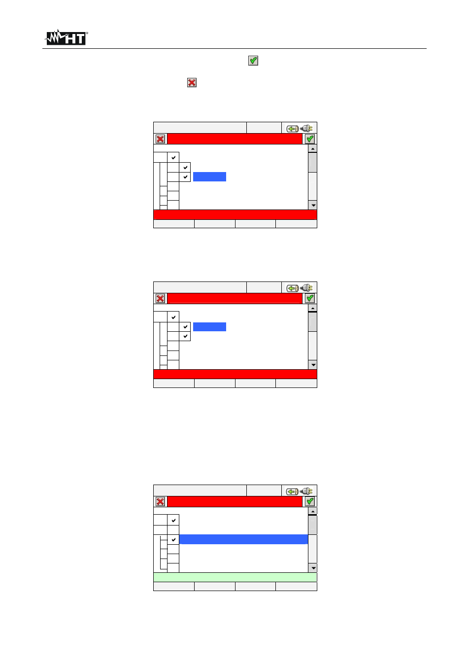 Fig. 103: voltage anomalies selection screen | HT instruments PQA824 User Manual | Page 55 / 144