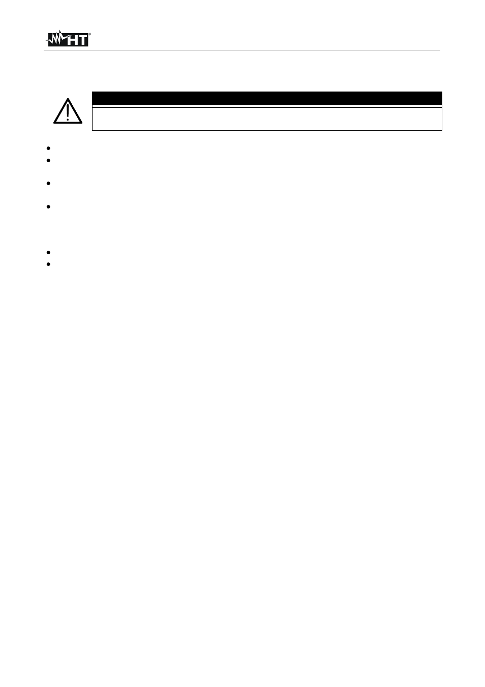 Caution | HT instruments PQA824 User Manual | Page 6 / 144