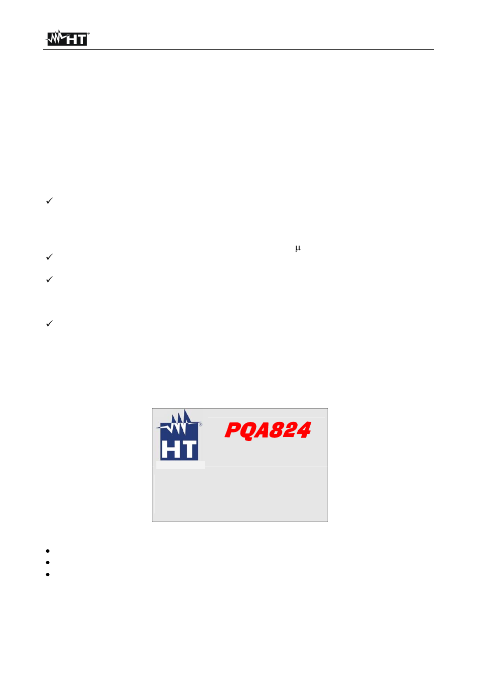 Pqa824 | HT instruments PQA824 User Manual | Page 7 / 144