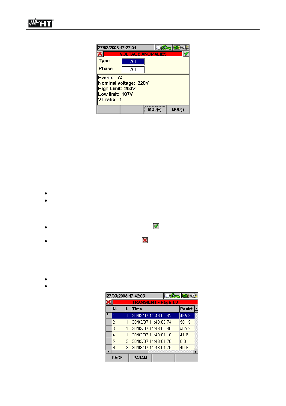 HT instruments PQA824 User Manual | Page 78 / 144