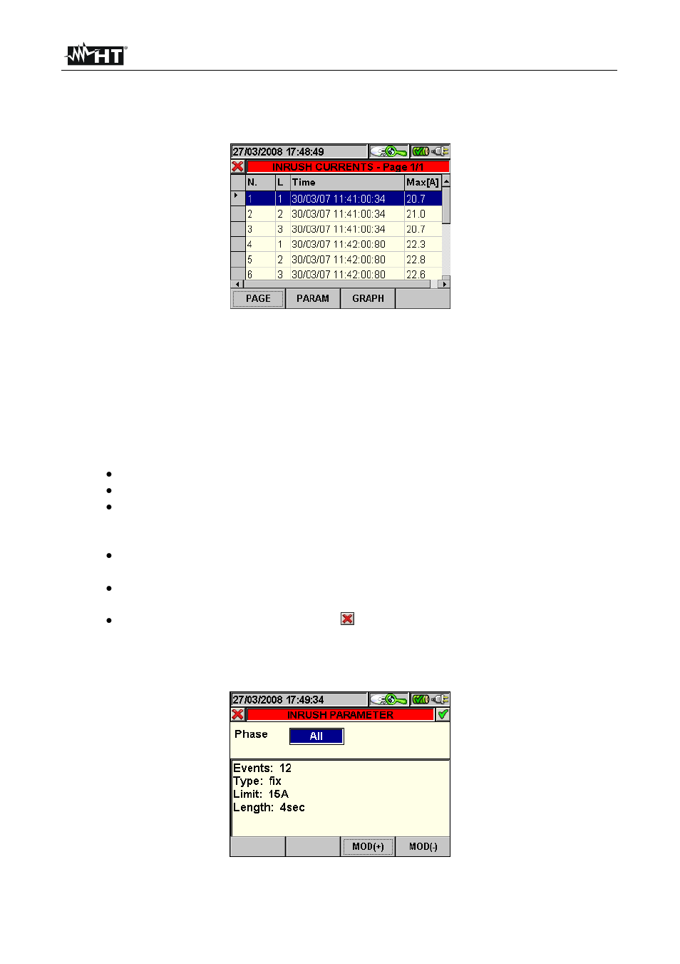 HT instruments PQA824 User Manual | Page 80 / 144