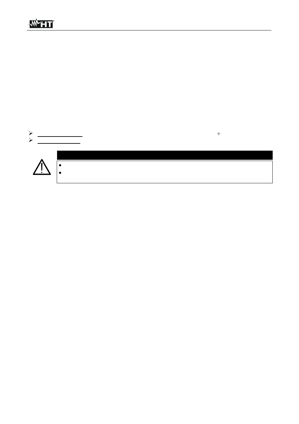 Preparation for use, Caution | HT instruments PQA820 User Manual | Page 7 / 32