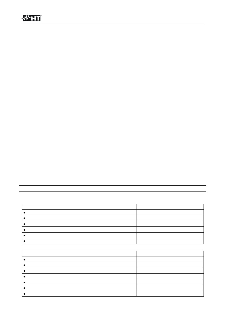 Technical specifications | HT instruments QUICKLAN6055 User Manual | Page 11 / 12