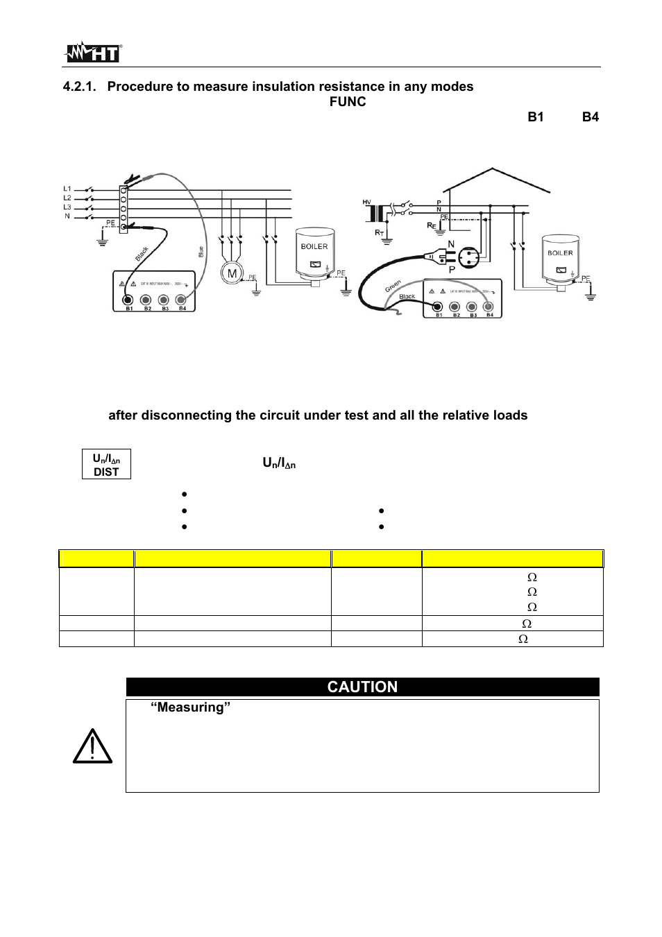 Caution | HT instruments SIRIUS87 User Manual | Page 18 / 88