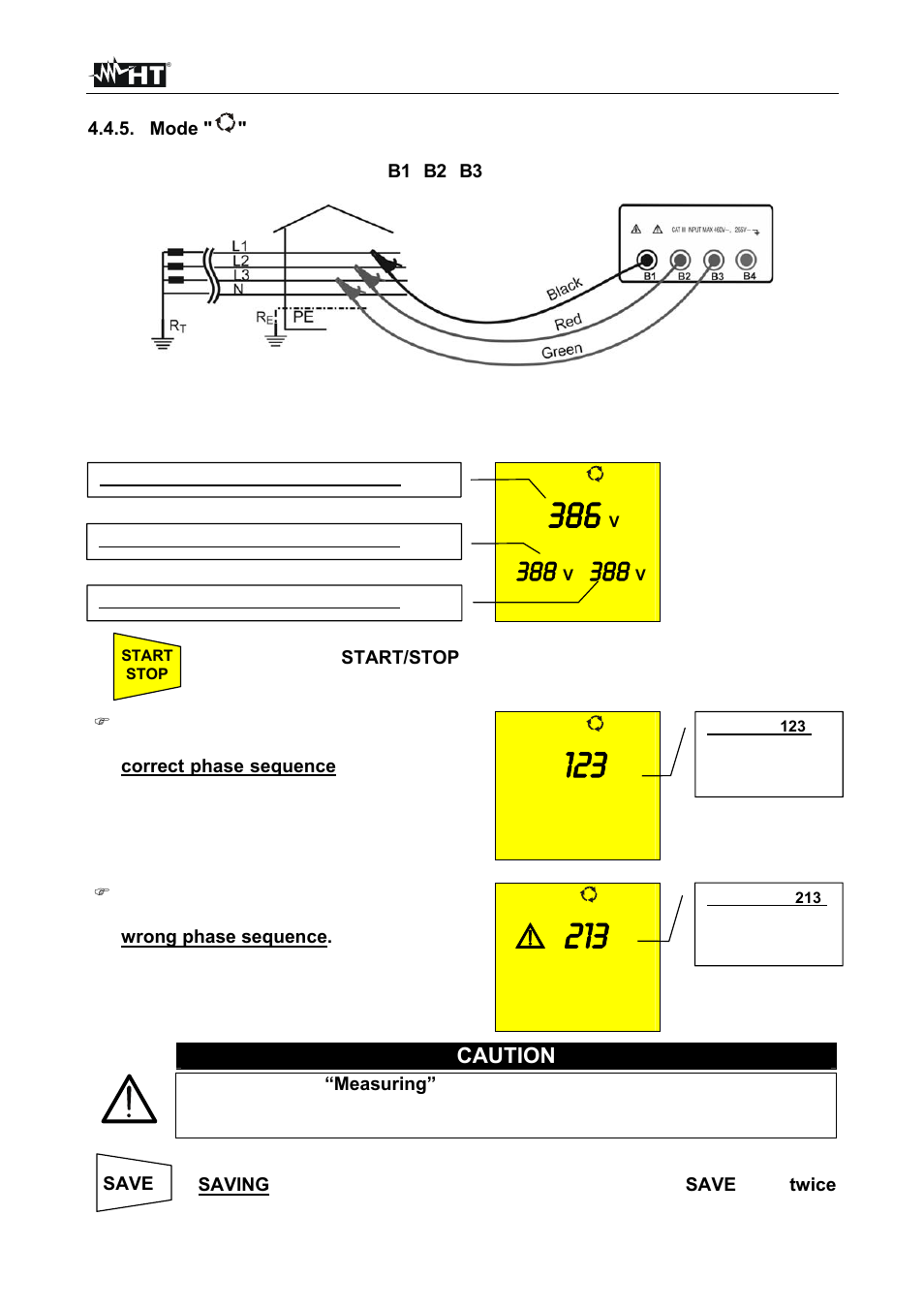 Caution | HT instruments SIRIUS87 User Manual | Page 41 / 88