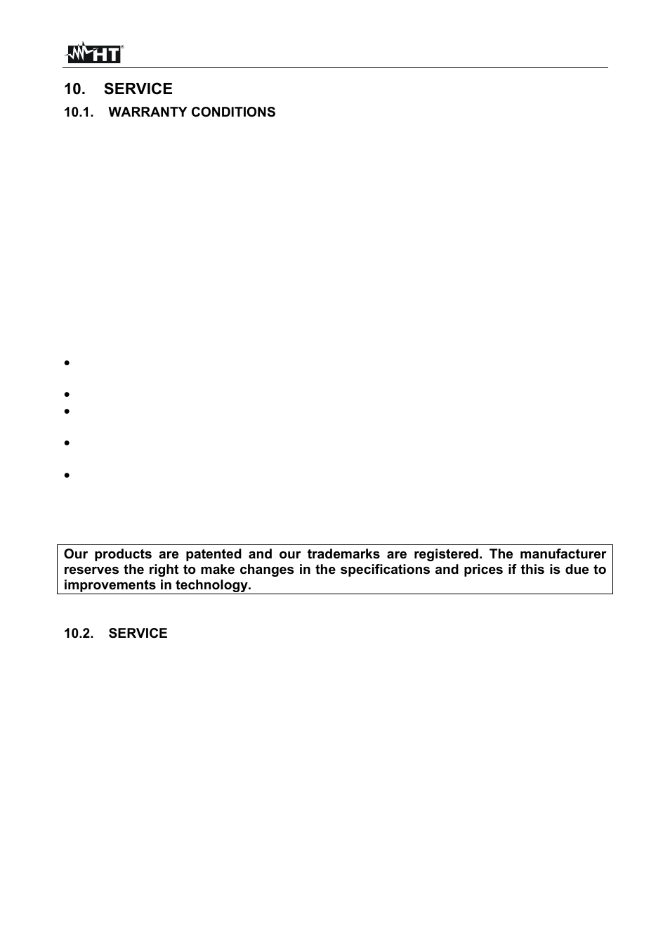 Service | HT instruments SIRIUS87 User Manual | Page 72 / 88