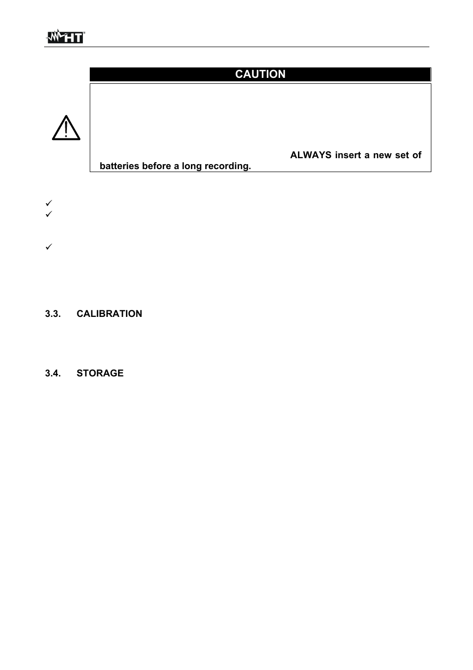Caution | HT instruments SIRIUS89N User Manual | Page 10 / 132