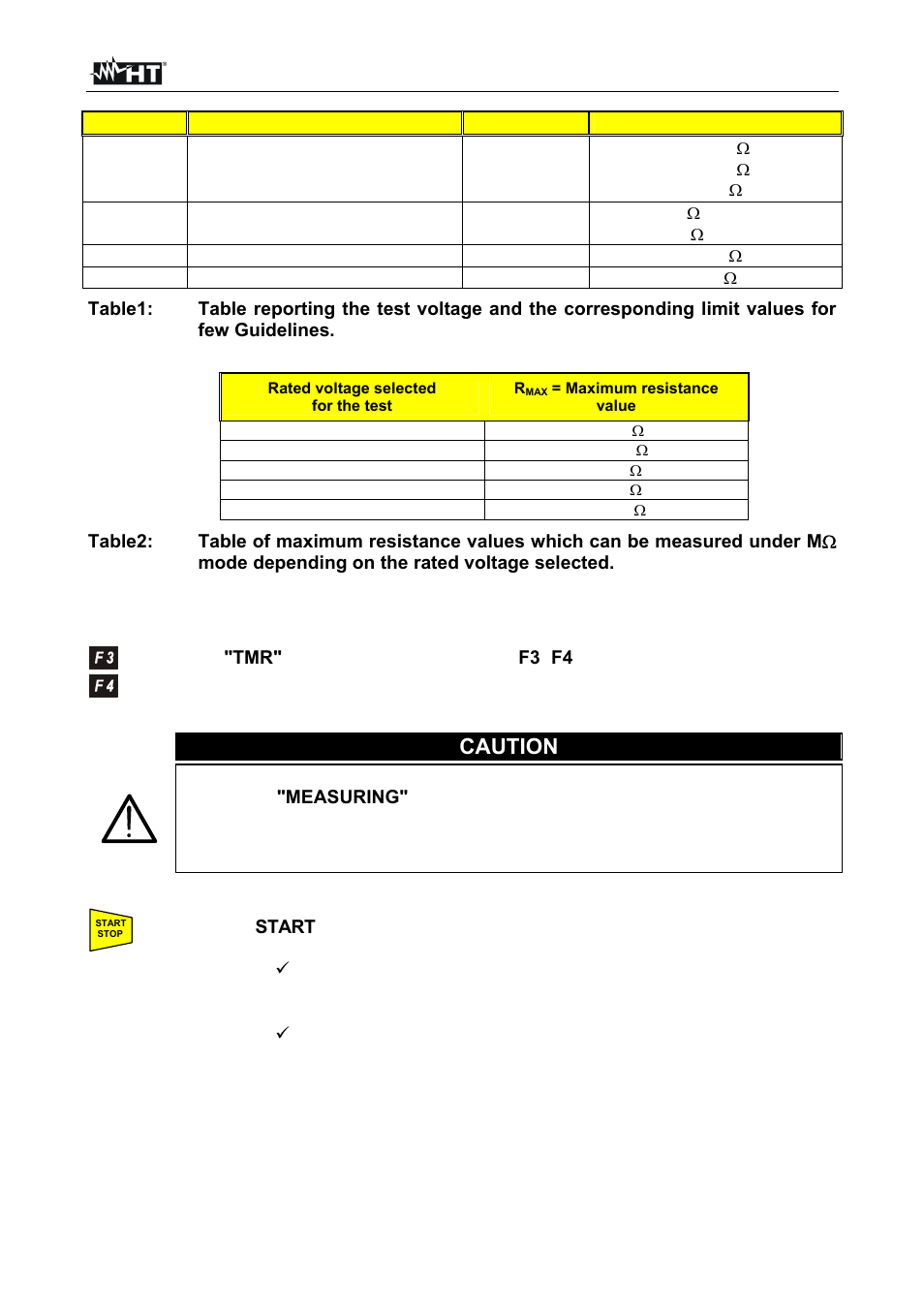 Caution | HT instruments SIRIUS89N User Manual | Page 22 / 132