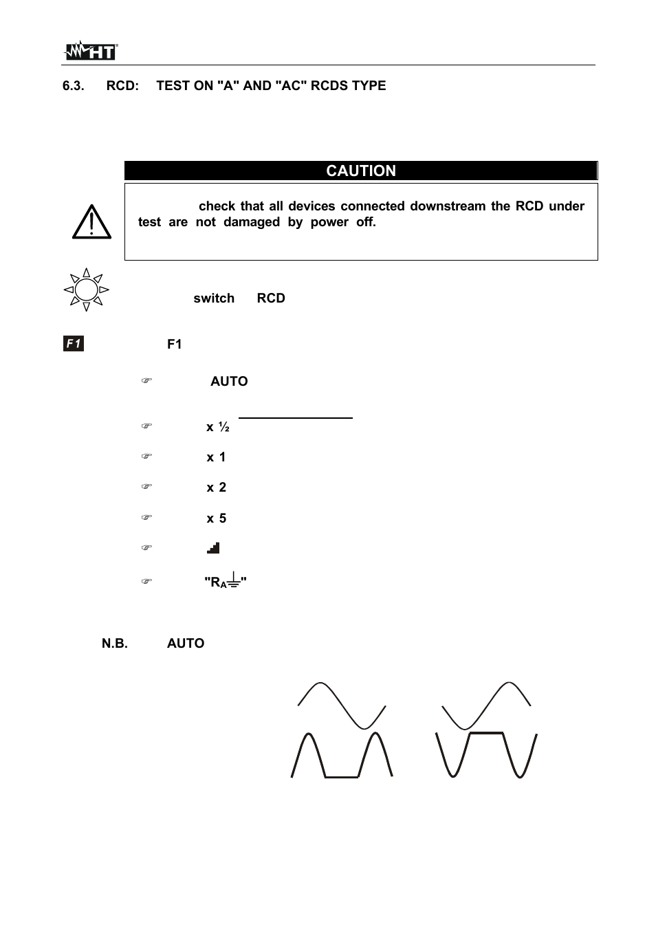 Caution | HT instruments SIRIUS89N User Manual | Page 26 / 132
