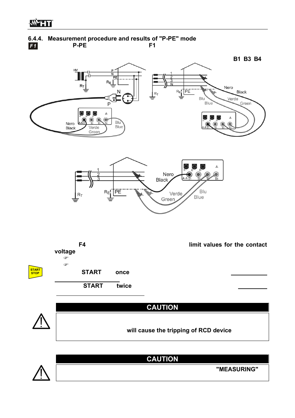 Caution | HT instruments SIRIUS89N User Manual | Page 42 / 132