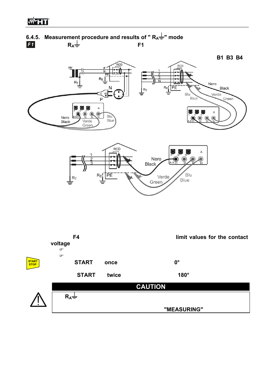 Caution | HT instruments SIRIUS89N User Manual | Page 44 / 132
