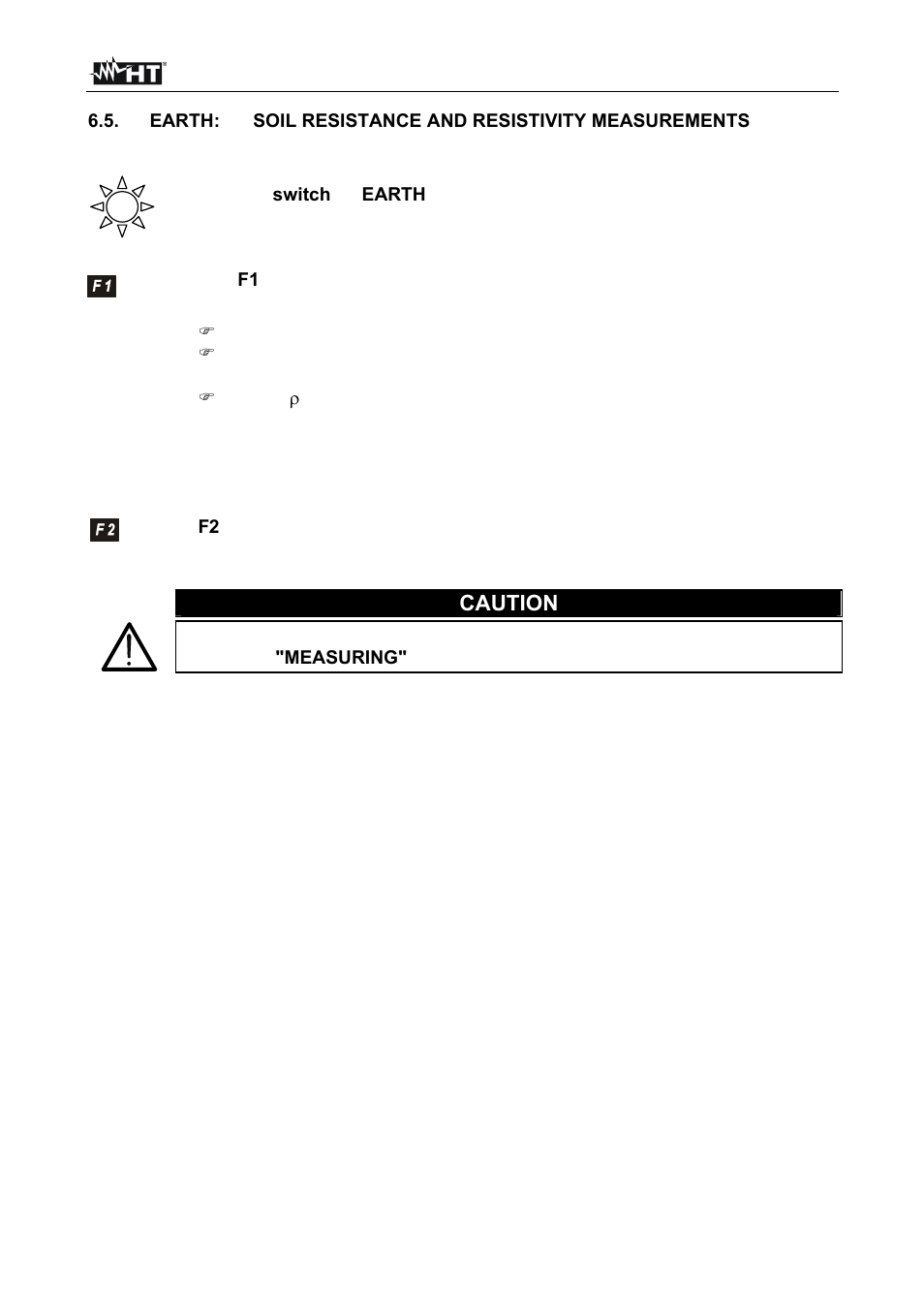 Caution | HT instruments SIRIUS89N User Manual | Page 51 / 132