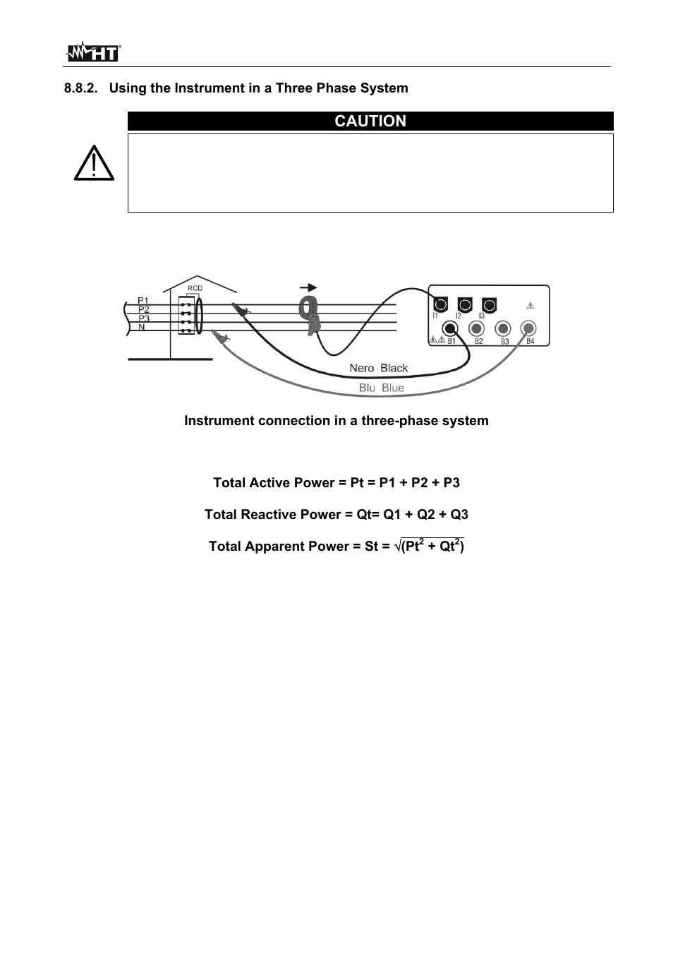 Caution | HT instruments SIRIUS89N User Manual | Page 89 / 132