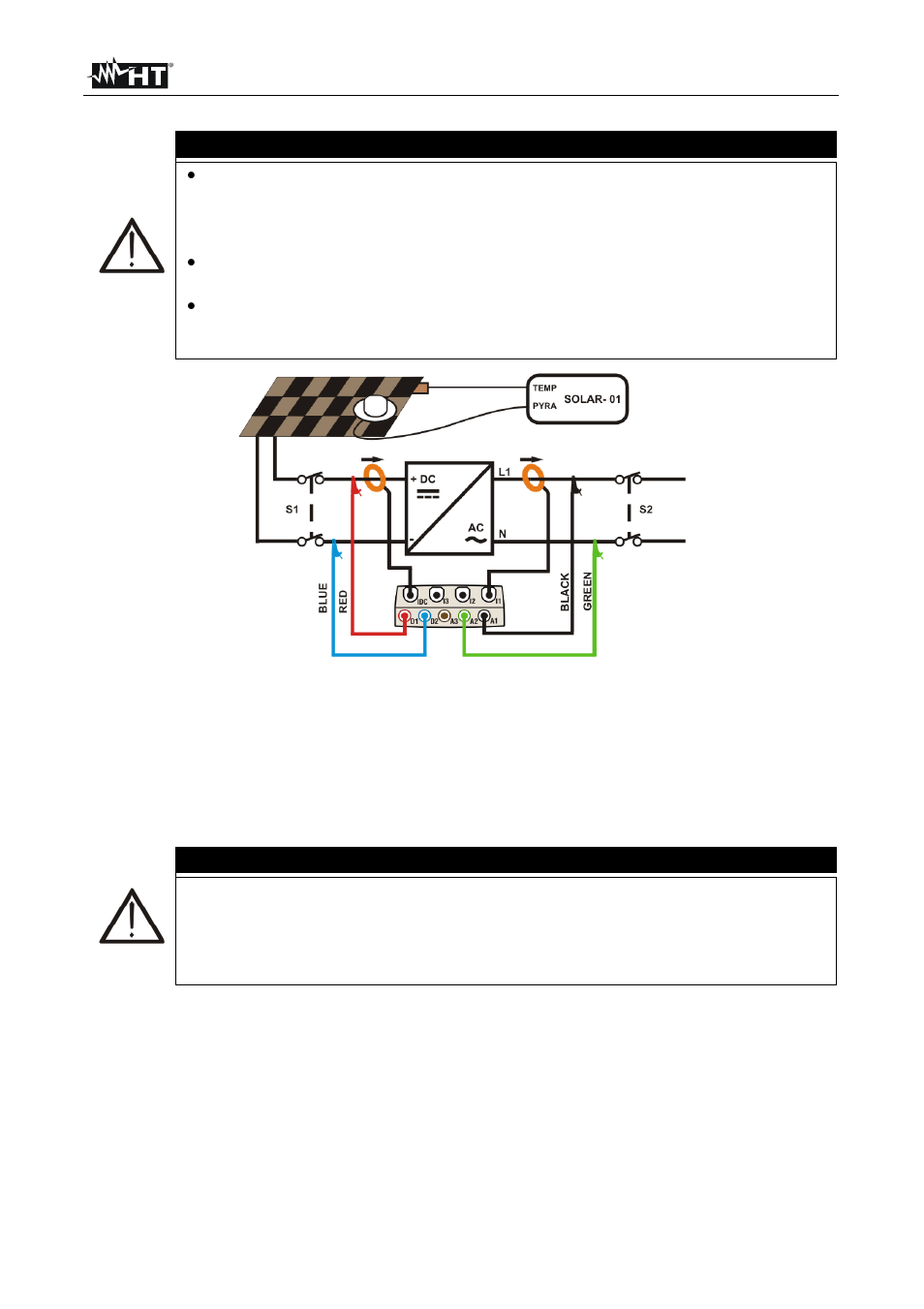 Caution | HT instruments SOLAR300N User Manual | Page 163 / 204