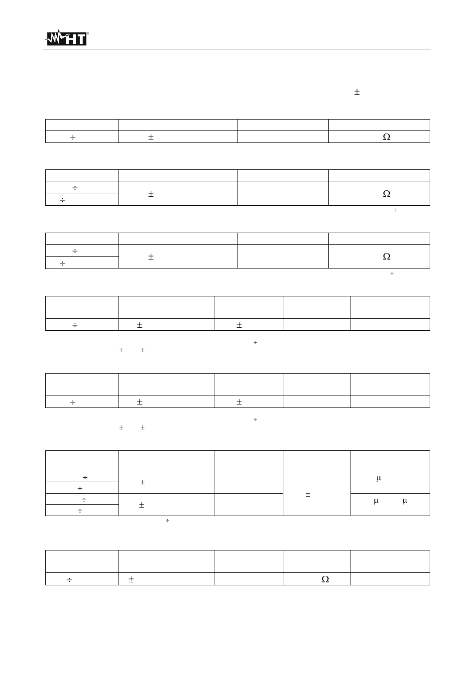 Technical specifications | HT instruments SOLAR300N User Manual | Page 182 / 204