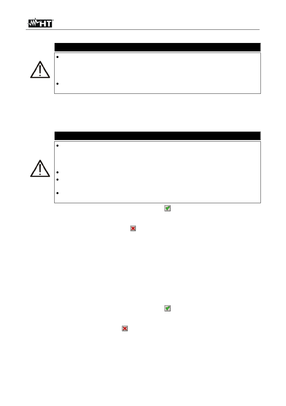 Caution | HT instruments SOLAR300N User Manual | Page 47 / 204
