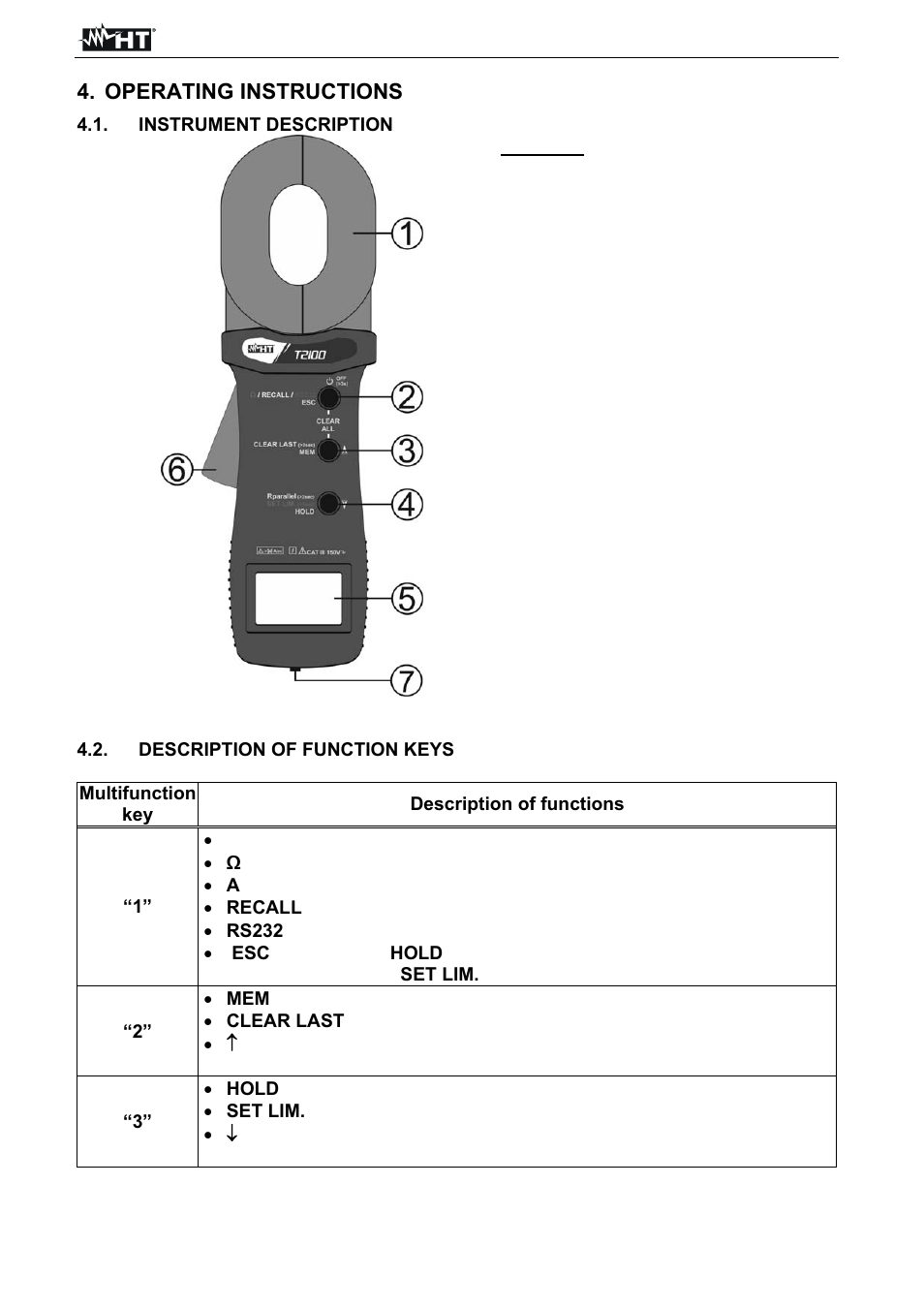 HT instruments T2100 User Manual | Page 7 / 28