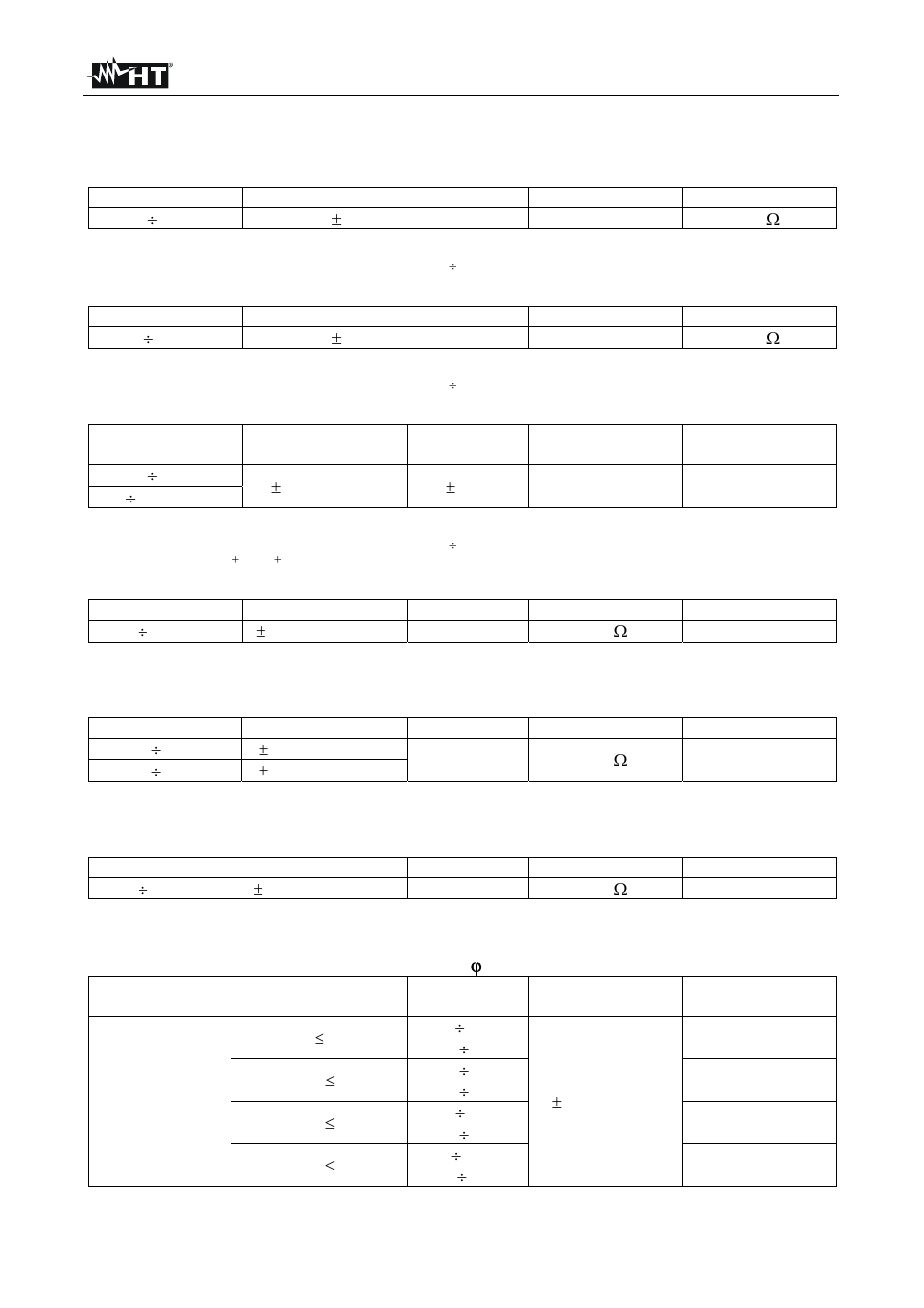 Technical specifications | HT instruments VEGA78 User Manual | Page 113 / 128