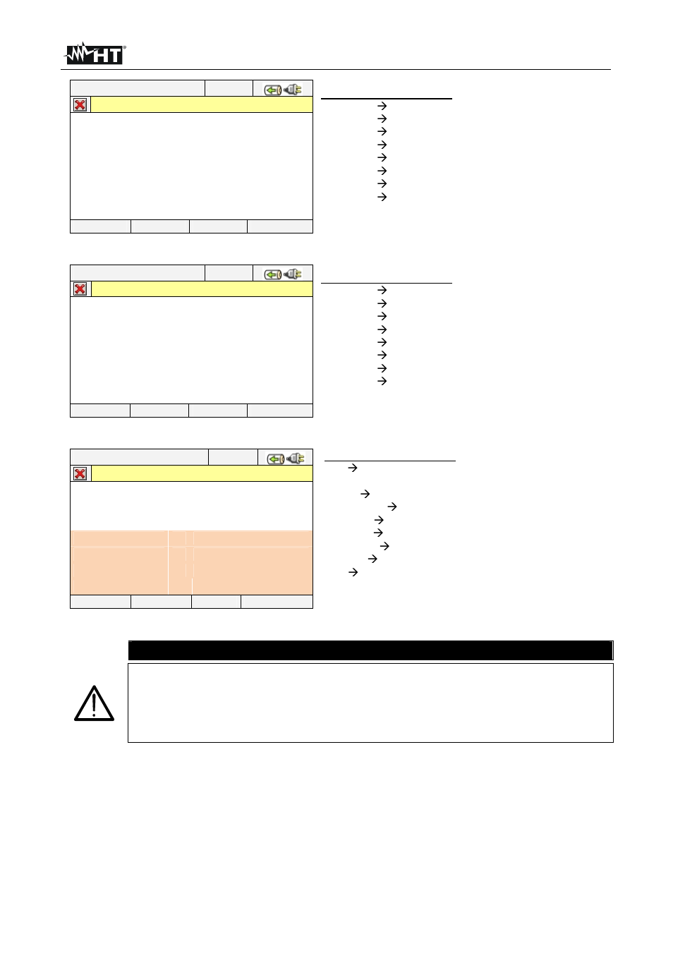 Caution | HT instruments VEGA78 User Manual | Page 23 / 128