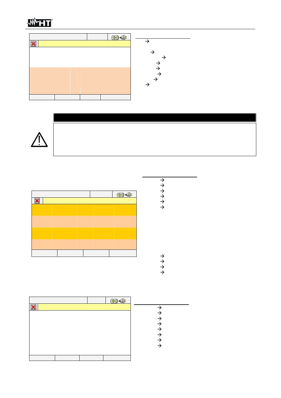 Caution | HT instruments VEGA78 User Manual | Page 24 / 128